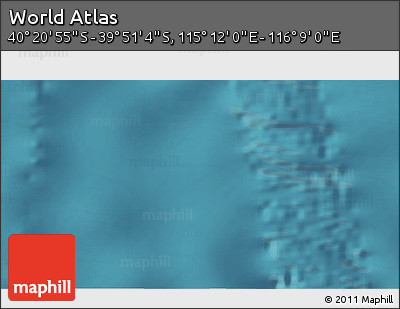 Satellite 3D Map of the Area around 40° 6' 0" S, 115° 40' 30" E