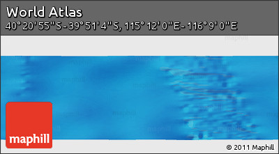 Physical Panoramic Map of the Area around 40° 6' 0" S, 115° 40' 30" E