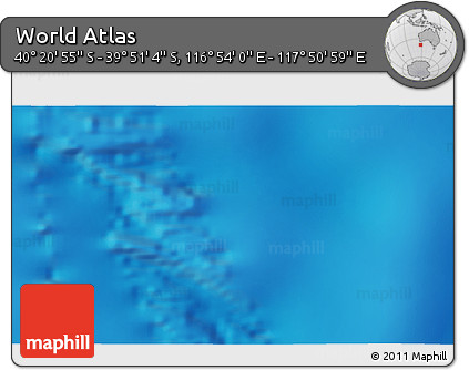 Physical 3D Map of the Area around 40° 6' 0" S, 117° 22' 30" E