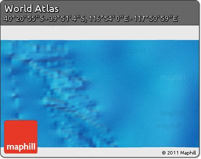 Physical 3D Map of the Area around 40° 6' 0" S, 117° 22' 30" E