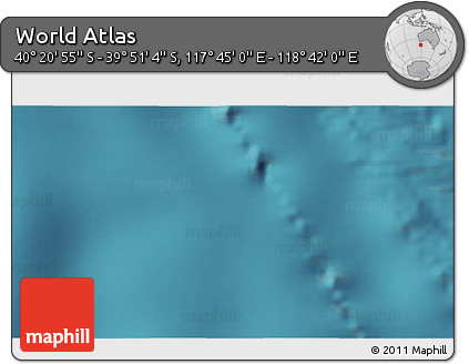 Satellite 3D Map of the Area around 40° 6' 0" S, 118° 13' 29" E