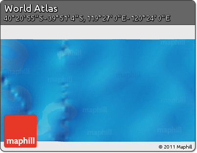 Physical 3D Map of the Area around 40° 6' 0" S, 119° 55' 30" E