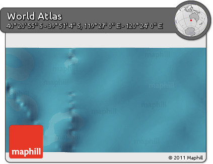Satellite 3D Map of the Area around 40° 6' 0" S, 119° 55' 30" E