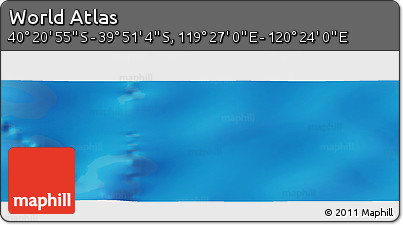 Physical Panoramic Map of the Area around 40° 6' 0" S, 119° 55' 30" E