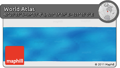 Physical Panoramic Map of the Area around 40° 6' 0" S, 120° 46' 30" E