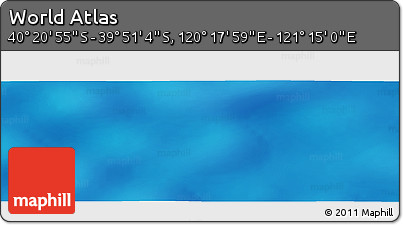 Physical Panoramic Map of the Area around 40° 6' 0" S, 120° 46' 30" E
