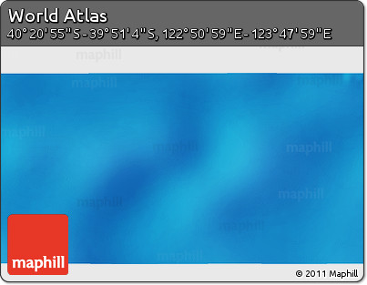 Physical 3D Map of the Area around 40° 6' 0" S, 123° 19' 29" E
