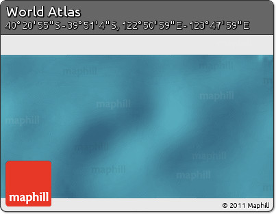 Satellite 3D Map of the Area around 40° 6' 0" S, 123° 19' 29" E