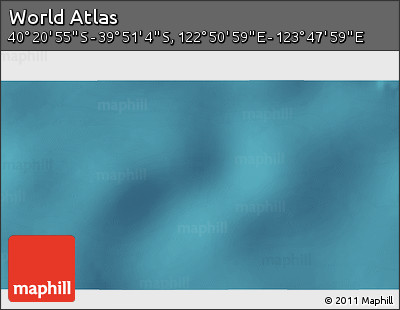Satellite 3D Map of the Area around 40° 6' 0" S, 123° 19' 29" E