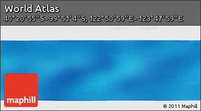 Physical Panoramic Map of the Area around 40° 6' 0" S, 123° 19' 29" E