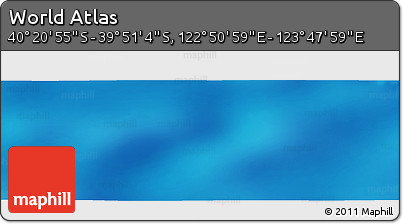 Physical Panoramic Map of the Area around 40° 6' 0" S, 123° 19' 29" E