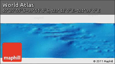 Physical Panoramic Map of the Area around 40° 6' 0" S, 124° 10' 30" E