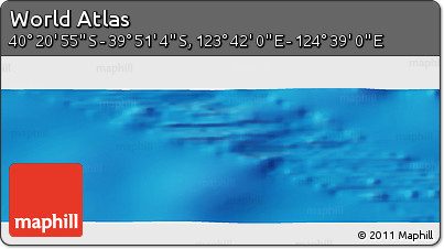 Physical Panoramic Map of the Area around 40° 6' 0" S, 124° 10' 30" E