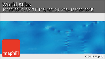 Physical Panoramic Map of the Area around 40° 6' 0" S, 125° 52' 30" E