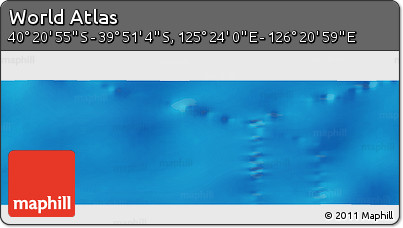 Physical Panoramic Map of the Area around 40° 6' 0" S, 125° 52' 30" E