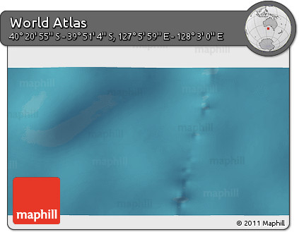 Satellite 3D Map of the Area around 40° 6' 0" S, 127° 34' 30" E