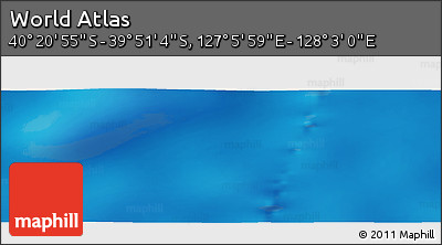 Physical Panoramic Map of the Area around 40° 6' 0" S, 127° 34' 30" E