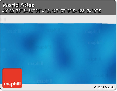 Shaded Relief 3D Map of the Area around 40° 6' 0" S, 128° 25' 30" E