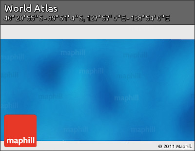 Shaded Relief 3D Map of the Area around 40° 6' 0" S, 128° 25' 30" E