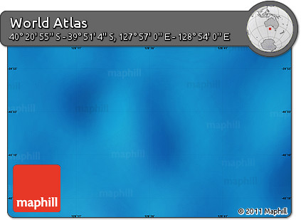 Physical Map of the Area around 40° 6' 0" S, 128° 25' 30" E
