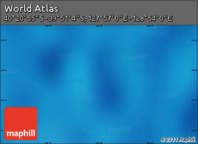 Physical Map of the Area around 40° 6' 0" S, 128° 25' 30" E