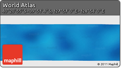 Physical Panoramic Map of the Area around 40° 6' 0" S, 128° 25' 30" E