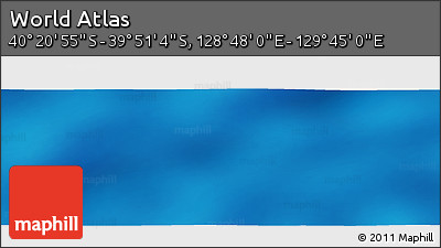 Physical Panoramic Map of the Area around 40° 6' 0" S, 129° 16' 30" E