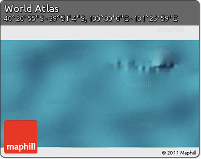 Satellite 3D Map of the Area around 40° 6' 0" S, 130° 58' 29" E