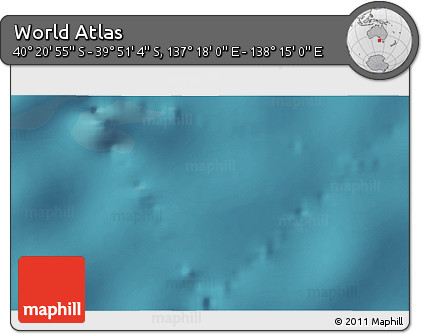 Satellite 3D Map of the Area around 40° 6' 0" S, 137° 46' 30" E