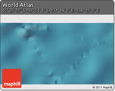 Satellite 3D Map of the Area around 40° 6' 0" S, 137° 46' 30" E