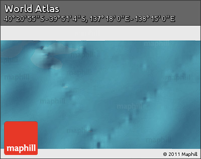 Satellite 3D Map of the Area around 40° 6' 0" S, 137° 46' 30" E