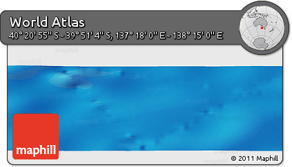 Physical Panoramic Map of the Area around 40° 6' 0" S, 137° 46' 30" E