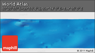 Physical Panoramic Map of the Area around 40° 6' 0" S, 137° 46' 30" E