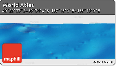 Physical Panoramic Map of the Area around 40° 6' 0" S, 137° 46' 30" E