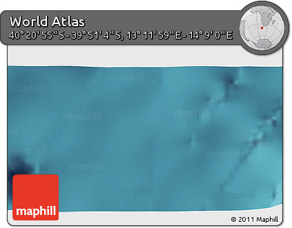 Satellite 3D Map of the Area around 40° 6' 0" S, 13° 40' 30" E