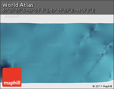 Satellite 3D Map of the Area around 40° 6' 0" S, 13° 40' 30" E