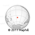 Outline Map of the Area around 40° 6' 0" S, 141° 52' 30" W, rectangular outline