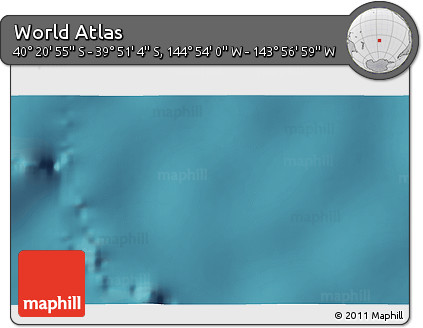 Satellite 3D Map of the Area around 40° 6' 0" S, 144° 25' 30" W