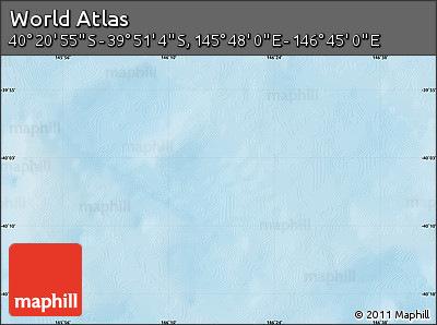 Physical Map of the Area around 40° 6' 0" S, 146° 16' 30" E