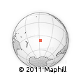 Outline Map of the Area around 40° 6' 0" S, 146° 58' 29" W, rectangular outline