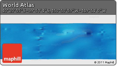 Physical Panoramic Map of the Area around 40° 6' 0" S, 150° 22' 30" W