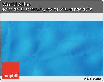 Shaded Relief 3D Map of the Area around 40° 6' 0" S, 151° 22' 30" E