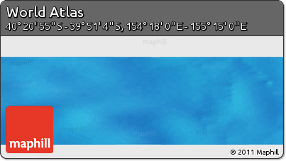 Physical Panoramic Map of the Area around 40° 6' 0" S, 154° 46' 30" E