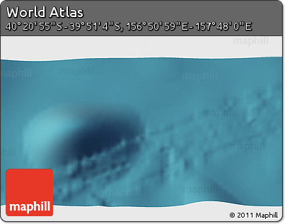 Satellite 3D Map of the Area around 40° 6' 0" S, 157° 19' 29" E