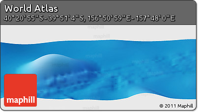 Shaded Relief Panoramic Map of the Area around 40° 6' 0" S, 157° 19' 29" E