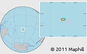 Gray Location Map of the area around 40° 6' 0" S, 157° 10' 30" W