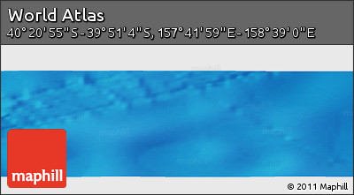 Physical Panoramic Map of the Area around 40° 6' 0" S, 158° 10' 30" E