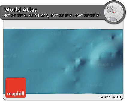Satellite 3D Map of the Area around 40° 6' 0" S, 159° 52' 30" E