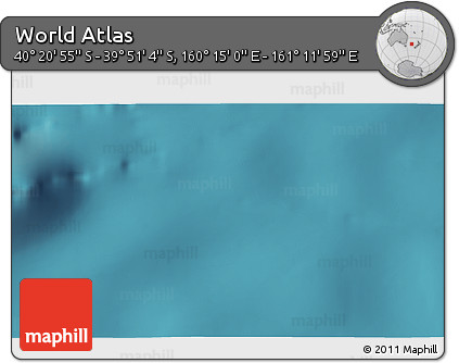 Satellite 3D Map of the Area around 40° 6' 0" S, 160° 43' 29" E