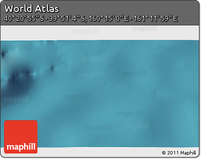 Satellite 3D Map of the Area around 40° 6' 0" S, 160° 43' 29" E